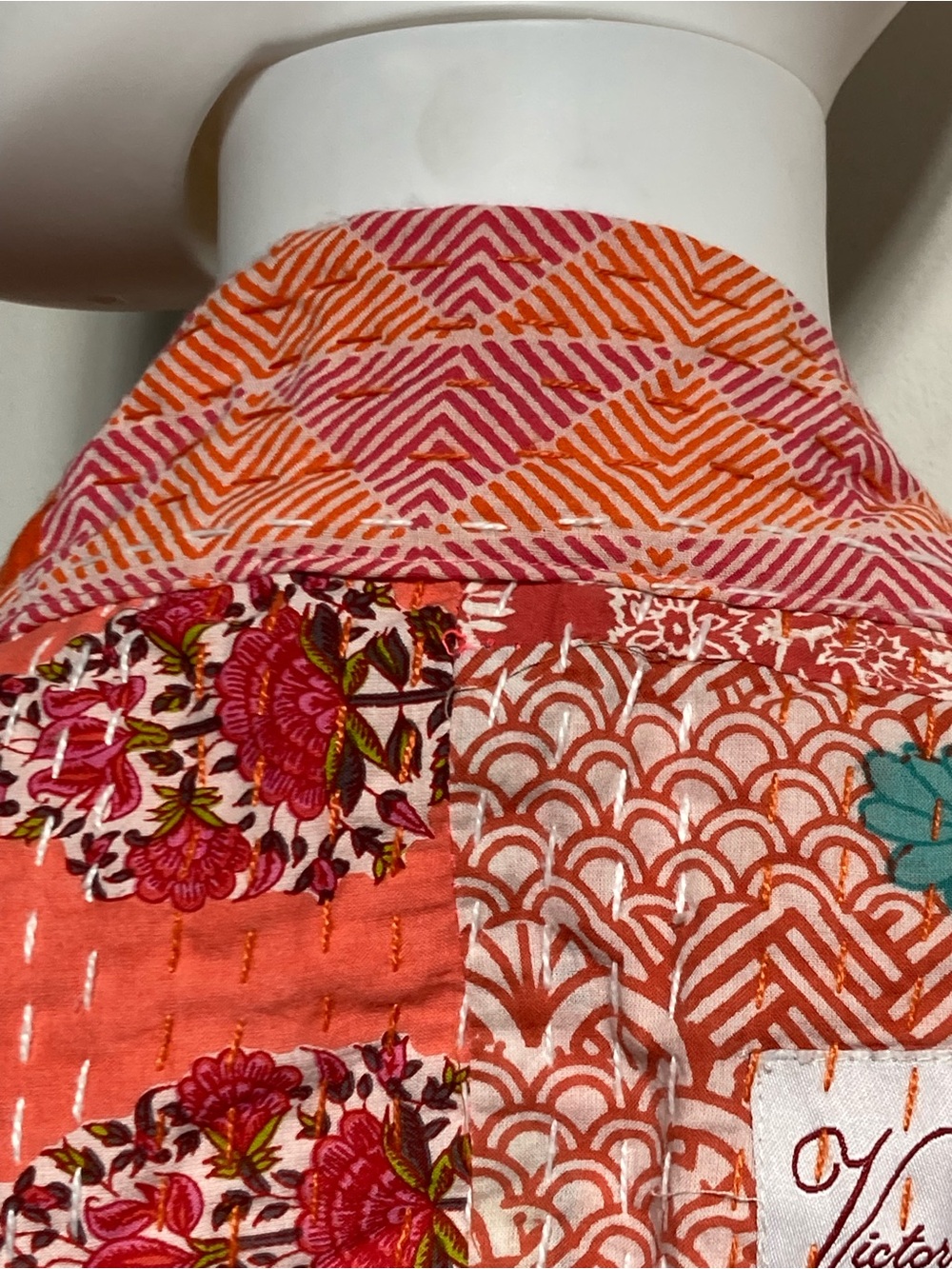Indian Kantha Embroidered Robe - Picture 4 of 9